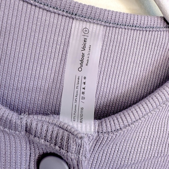 NWT Outdoor Voices CozyRib Cropped Cardigan in Earl Grey Size Small - Picture 12 of 15